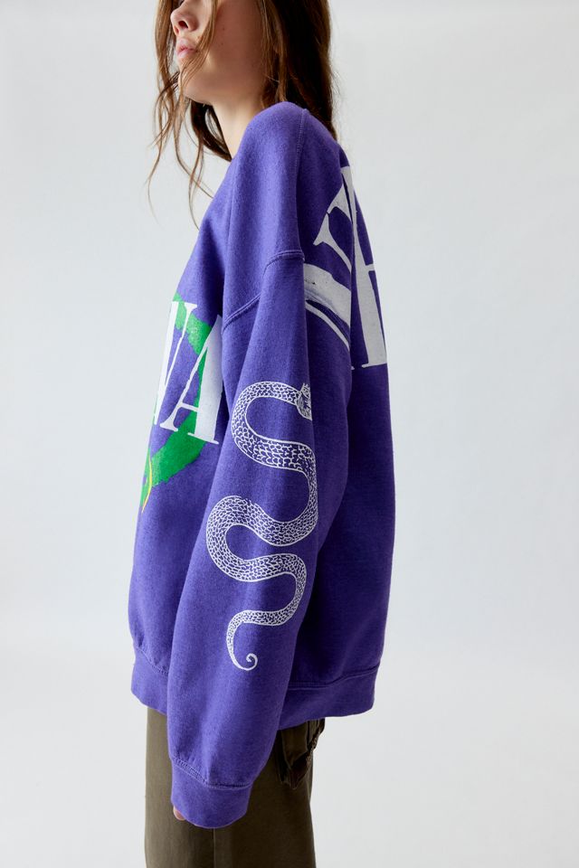 Nirvana Helix Smile Oversized Loose Crew Neck Sweatshirt | Urban