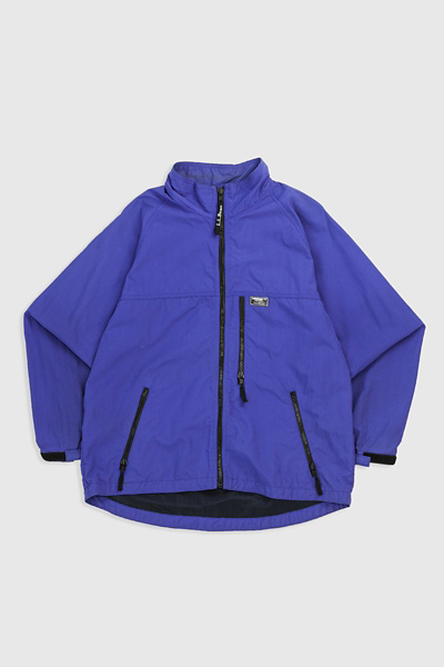 Veste LL Bean Wind Rain The Weather Channel - Homme Taille S - Bleu - Capuche