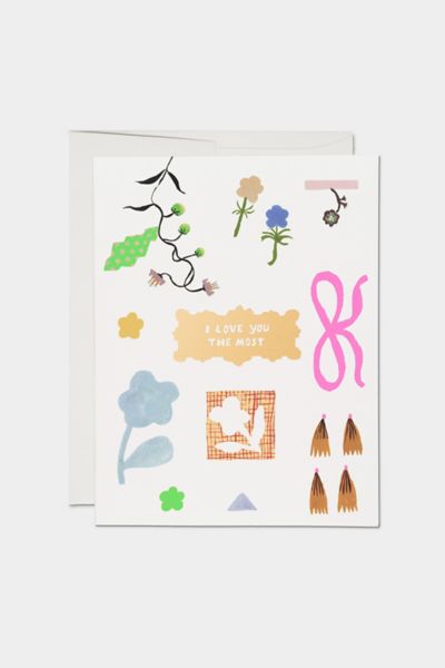 Red Cap Petals and Blooms Greeting Card