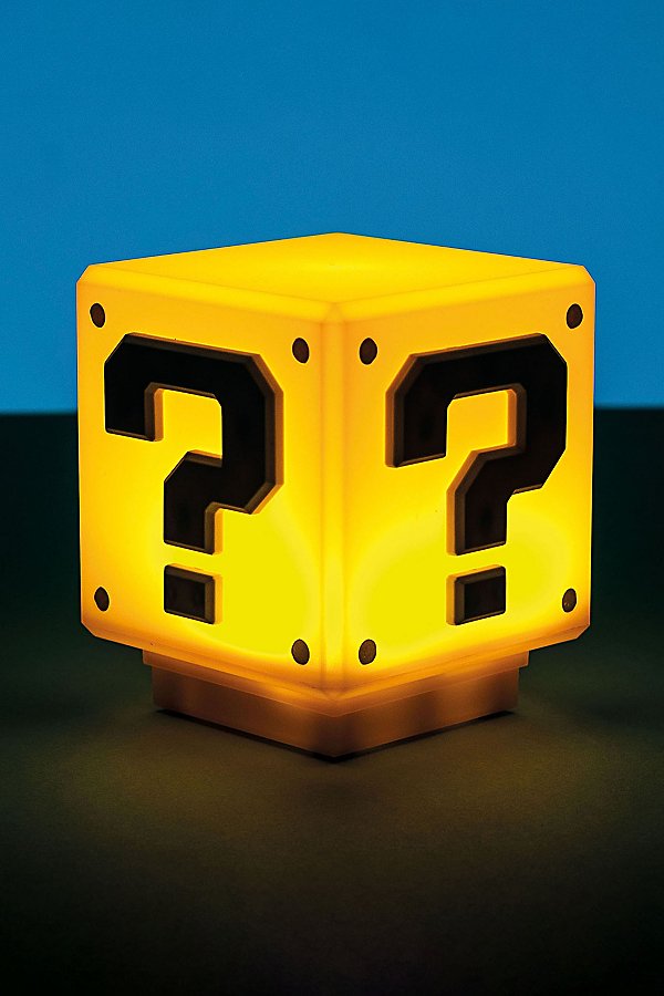 Urban Outfitters Super Mario Question Block Light In Yellow At