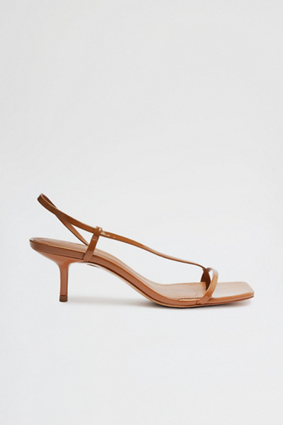 Schutz Heloise Kitten Heel Sandals In Miele, Women's At Urban Outfitters