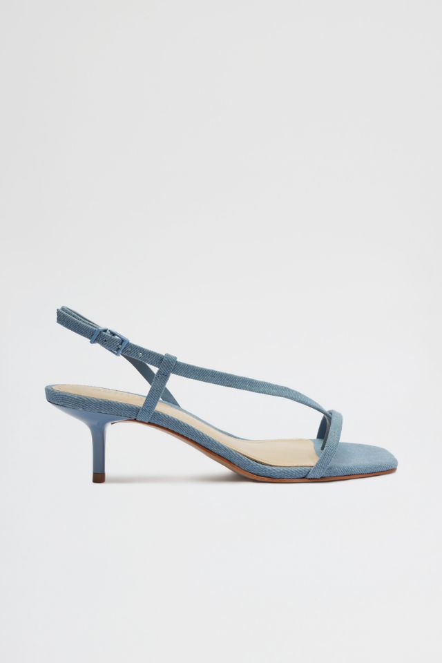 Schutz Heloise Denim Kitten Heel Sandals | Urban Outfitters