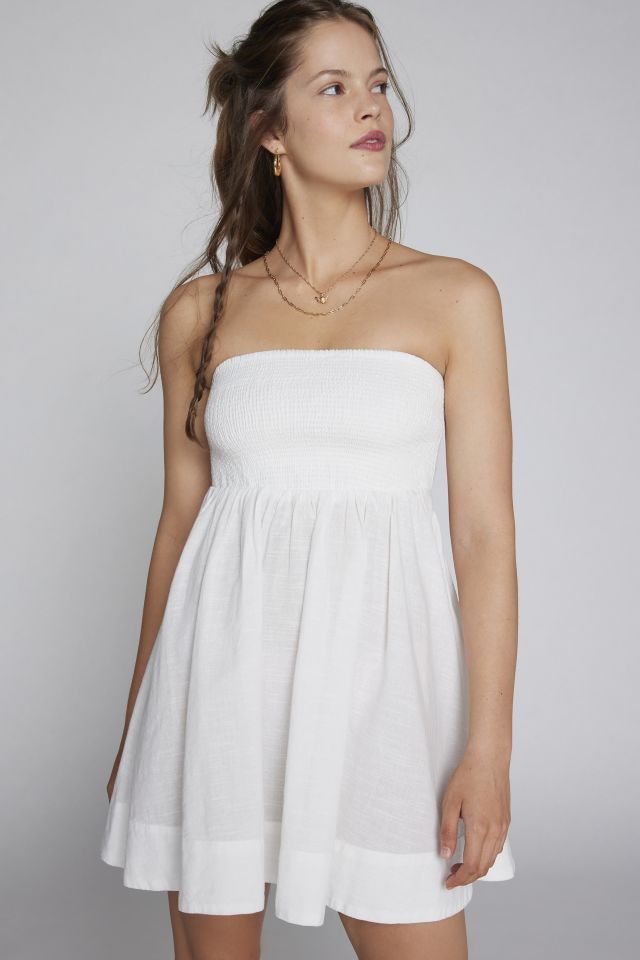 BDG Juliana Smocked Tie-Back Mini Dress #1