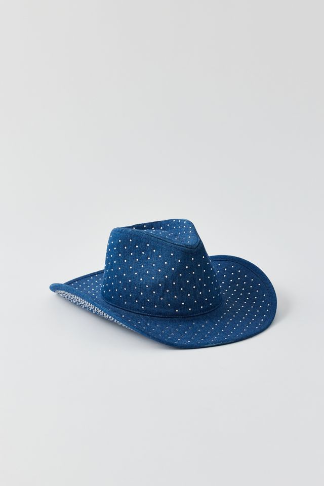Rhinestone Denim Cowboy Hat | Urban Outfitters
