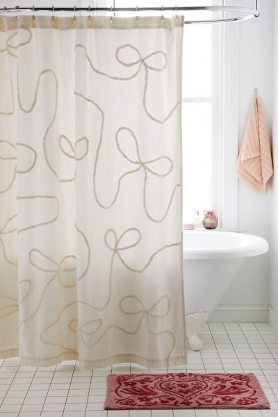 Wild Bows Tufted Shower Curtain