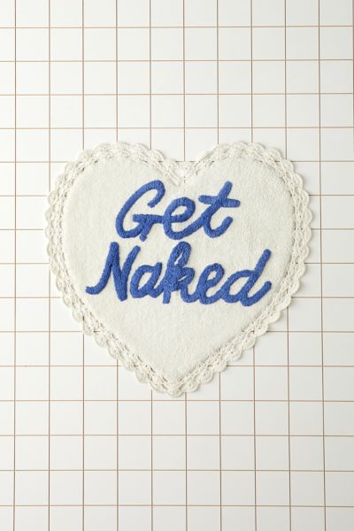 Get Naked Heart Crochet Bath Mat