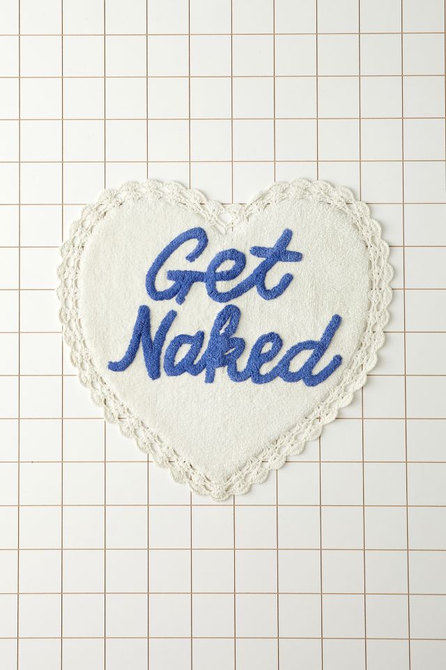 Tapis de bain au crochet Get Naked Heart #1