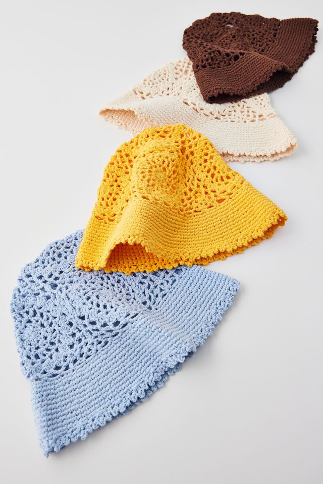 Lia Hand Crochet Bucket Hat Urban Outfitters
