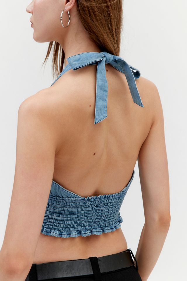 BDG Raya Plunge Halter Top #3