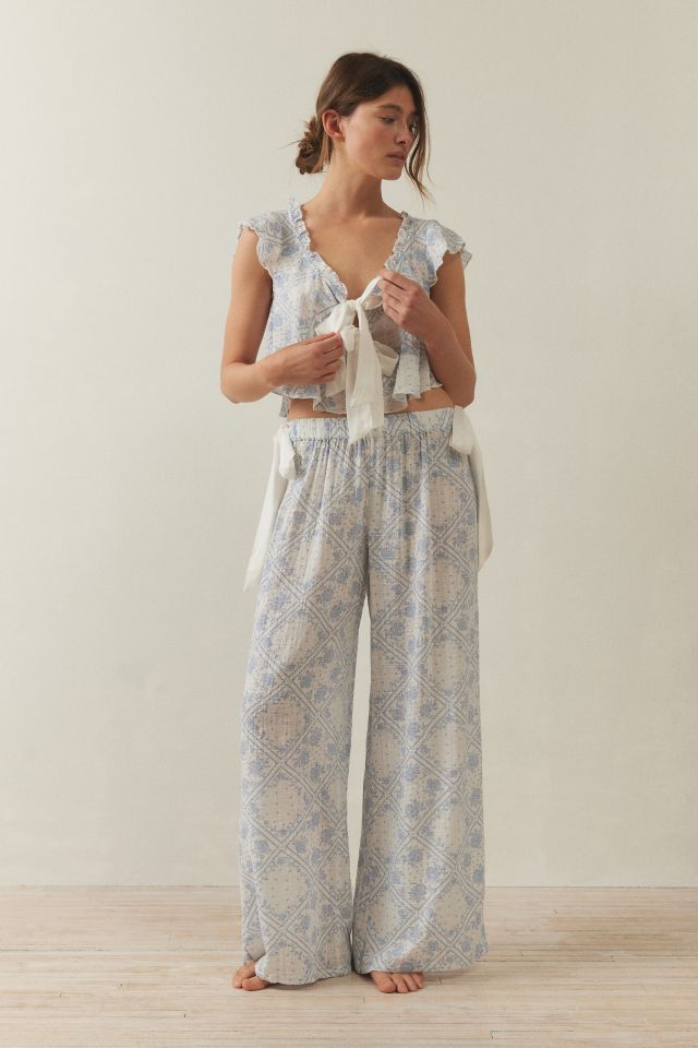 Out From Under Pretty PJ Tie-Front Top #1