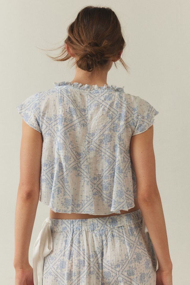 Out From Under Pretty PJ Tie-Front Top #2