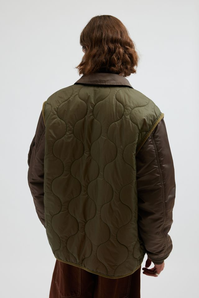 Alpha Industries Mixed Media Quilted Jacket #1