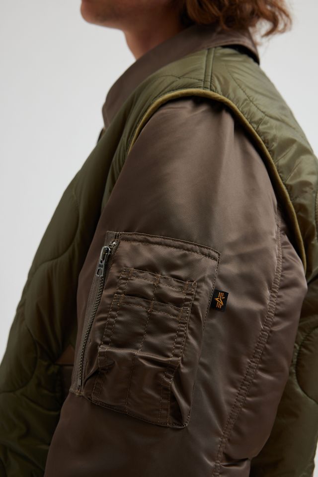 Alpha Industries Mixed Media Quilted Jacket #4