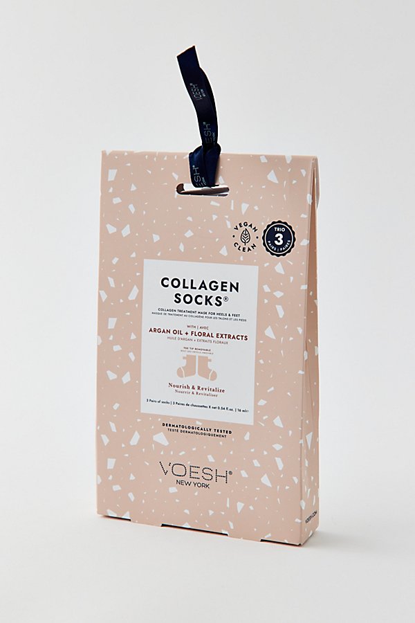 Voesh Collagen Foot Mask Sock 3-pack In Brown At Urban Outfitters