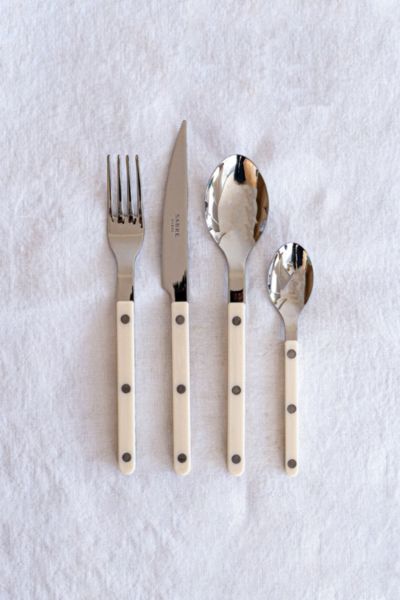 Sabre 4 Piece Bistro Flatware Set In Ivory At Urban Outfitters In White
