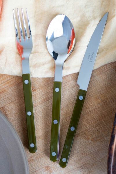 Sabre 4 Piece Bistro Flatware Set In Green Fern At Urban Outfitters