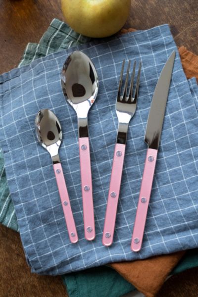 Sabre 4 Piece Bistro Flatware Set In Pearly Pink At Urban Outfitters
