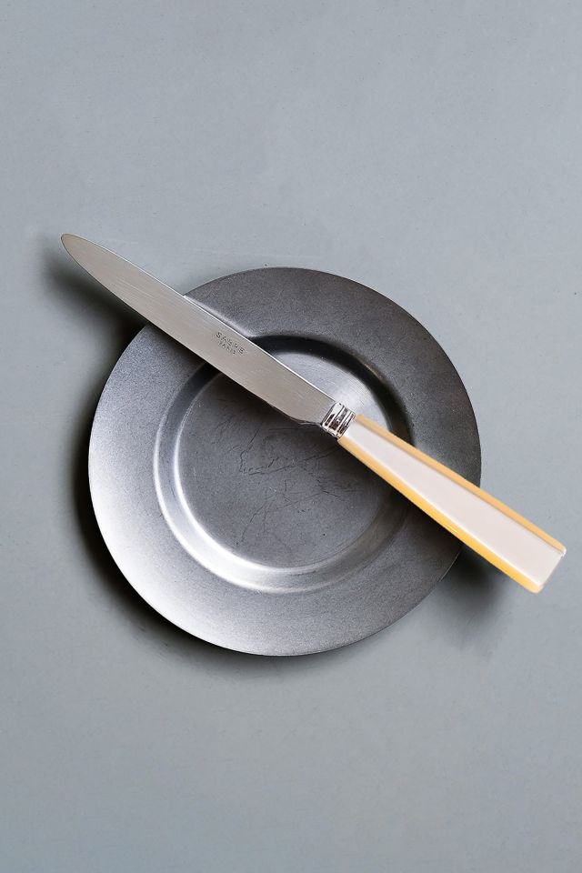 Pearl Brushed Stainless Steel Flatware Set with Acrylic Handles