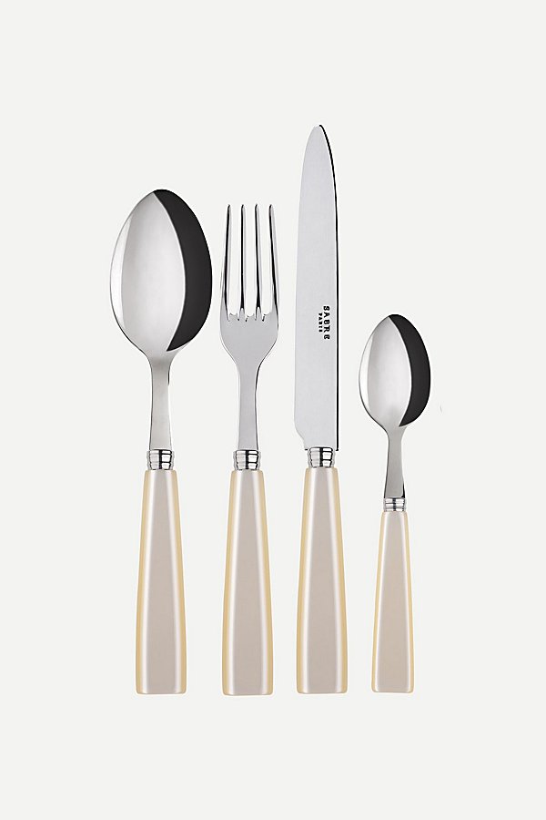 Sabre 4 Piece Icône Flatware Set In Pearl At Urban Outfitters In Neutral