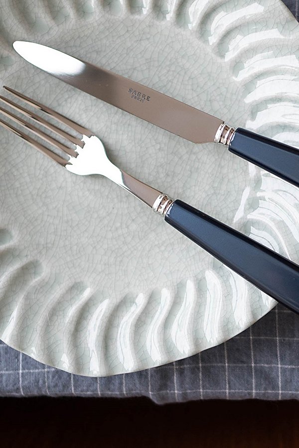 Sabre 4 Piece Icône Flatware Set In Blue At Urban Outfitters