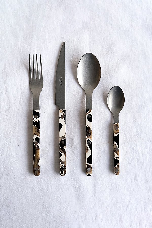 Sabre 4 Piece Matte Bistro Flatware Set In Black Dune At Urban Outfitters In Multi