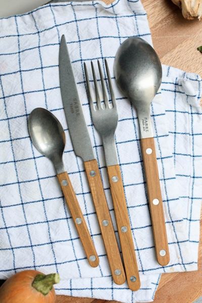 Sabre 4 Piece Matte Bistro Flatware Set In Teak At Urban Outfitters In Brown