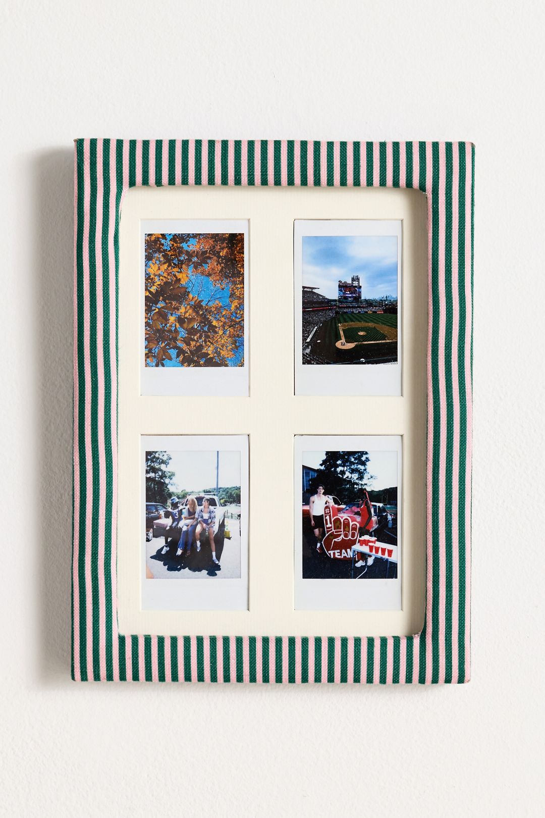 Penelope INSTAX Picture Frame - Pink/Green Stripe, Regular, ONE SIZE