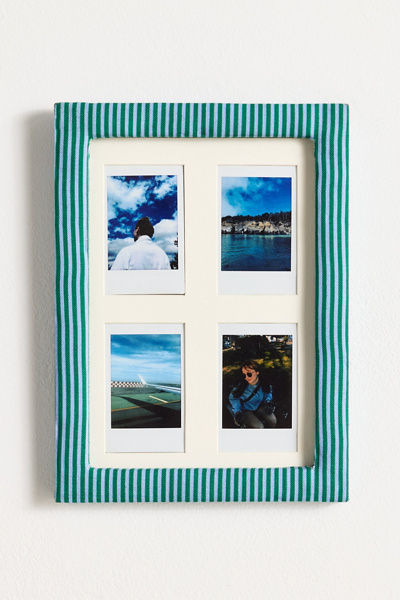Urban Outfitters Penelope Instax Picture Frame In Blue/green Stripe At