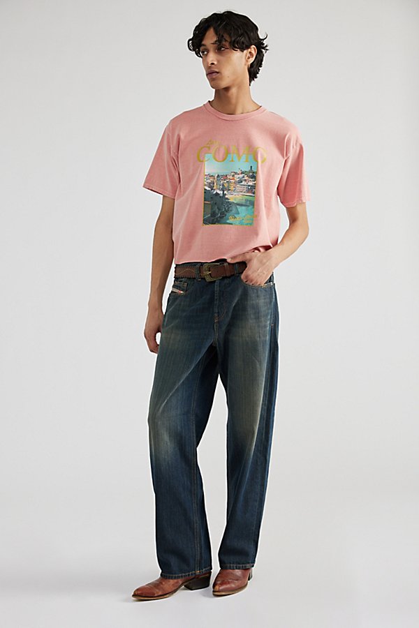 Shop Urban Outfitters Lake Como Cropped Tee In Peach, Men's At