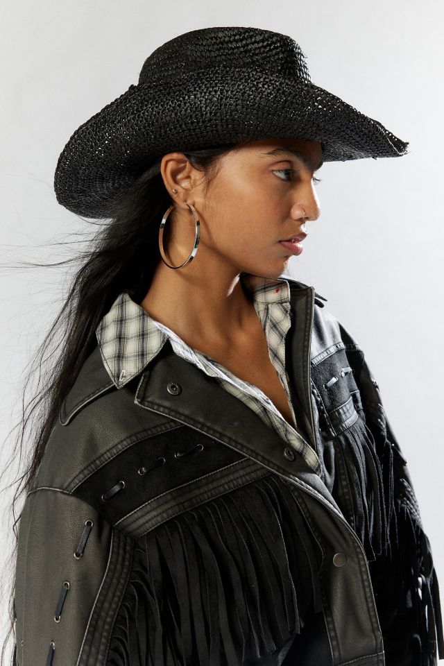 Millie Woven Raffia Cowboy Hat #3