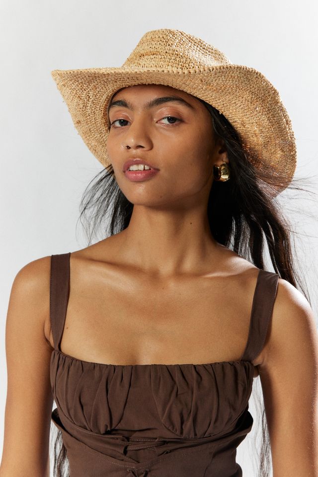Millie Woven Raffia Cowboy Hat