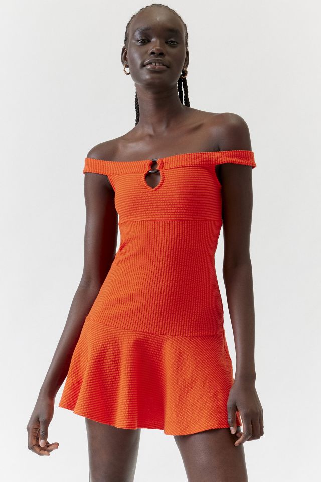 Orange mini dress best sale