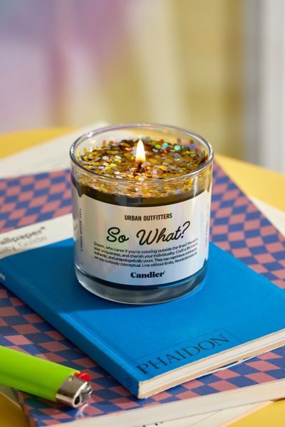 Candier Uo Exclusive Mini Glitter Candle In So What? At Urban Outfitters In Gold