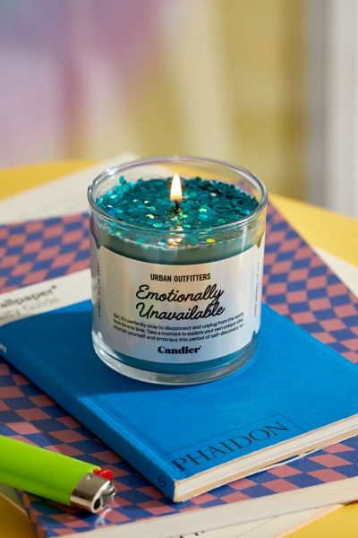 Candier Uo Exclusive Mini Glitter Candle In Emotionally Unavailable At Urban Outfitters In Green