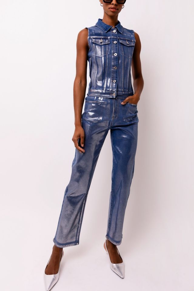 Amy Lynn Soho Metallic Denim Vest #2