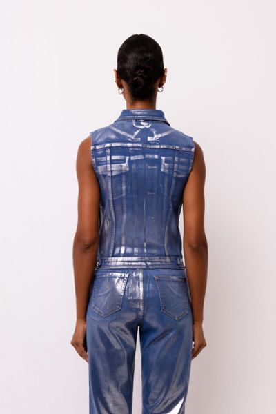 Amy Lynn Soho Metallic Denim Vest