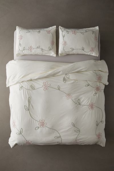 Falling Vines Floral Duvet Cover