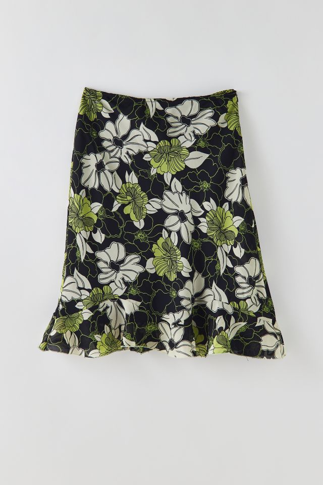 Vintage Floral Midi Skirt