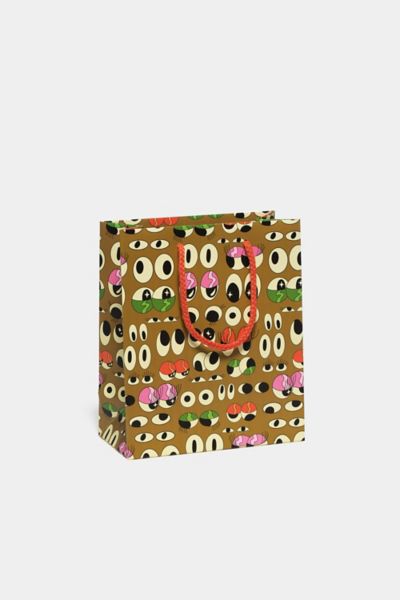 Red Cap Cards Red Cap Printed Gift Bag In Eyeballs At Urban Outfitters In Eyeballs