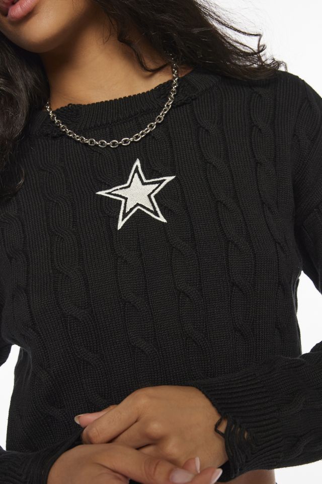 BDG Emmett Graphic Cable Knit Pullover Sweater #2