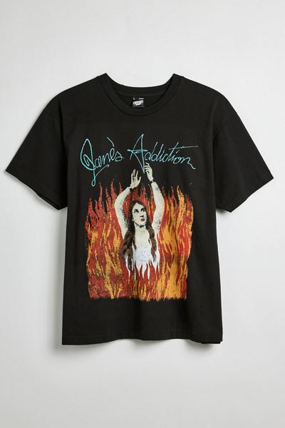 Maglietta Uomo Janes Addiction Logo | T-Shirt Rock Band Originale, Morbida, Con Stampa Frontale
