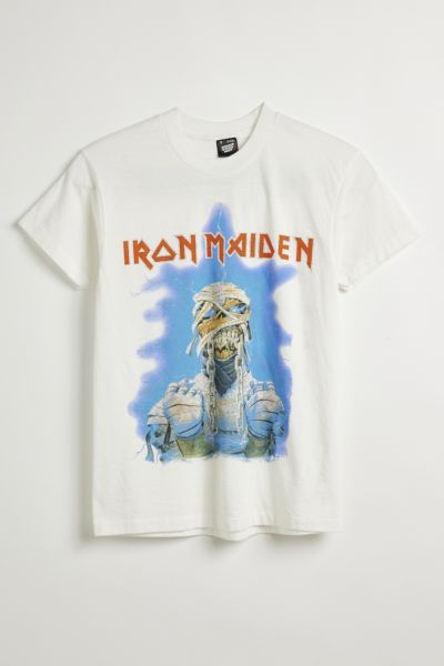 Shop Urban Outfitters Iron Maiden 1984 World Tour Tee In White, Men's At