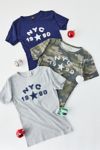 NYC 1990 Graphic Camo Baby Tee