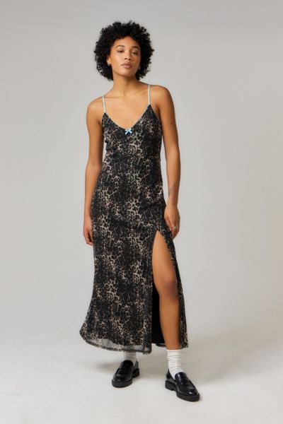 UO Leopard Print Slip Dress