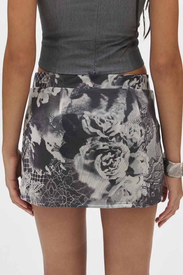 UO Grace Mesh Printed Micro Mini Skort #3