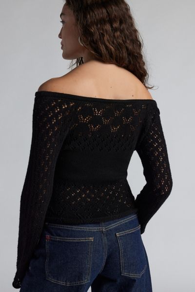 Kimchi Blue Sara Off-The-Shoulder Pointelle Sweater