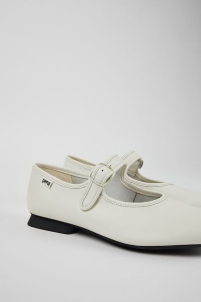 Camper Casi Leather Mary Jane Shoe In White, Women's At Urban Outfitters