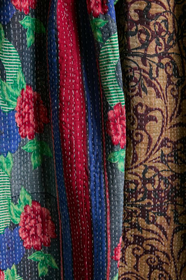 ReMADE By UO Remnants Kantha Café Curtain Set #2