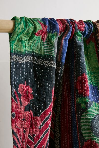 ReMADE By UO Remnants Kantha Café Curtain Set