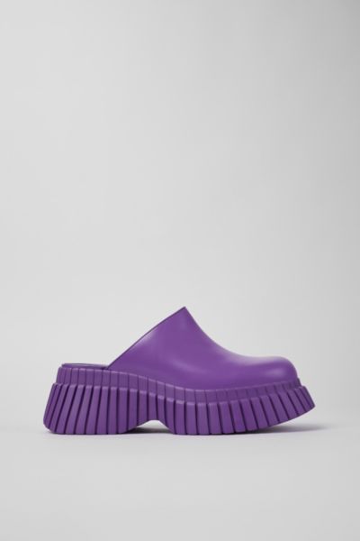 Shop Camper Bcn Leather Clogs In Purple, Women's At Urban Outfitters